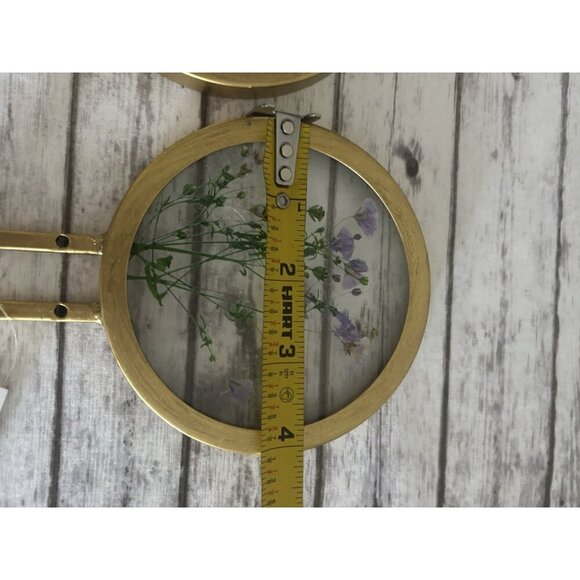 Hobby Lobby Purple Flowers Gold Metal Wall Hook Round PAIR - Picture 6 of 8